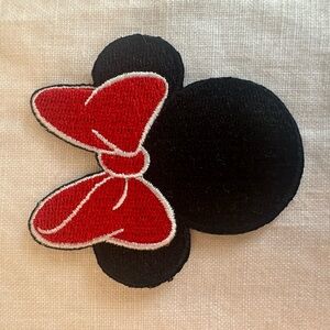 Disney Black and Red Minnie Mouse Iron On Patch